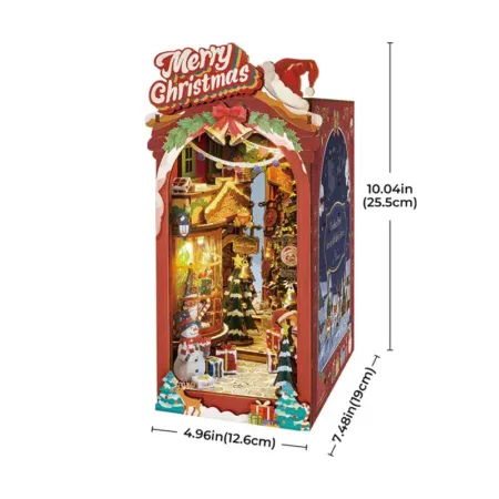 МерсChristmas кутия с 3D пъзел и декоративна сцена за празнично настроение.