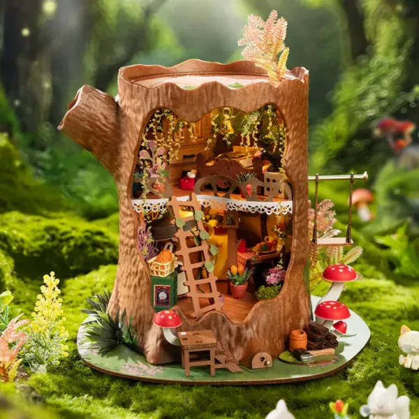 FAIRYTALE4 1. Миниатюрен дървен кът за творчески и DIY комплекти с направа на 3D пъзели.