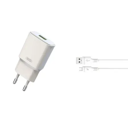 Адаптер за зареждане XO-L92D с USB кабел за мобилни устройства.